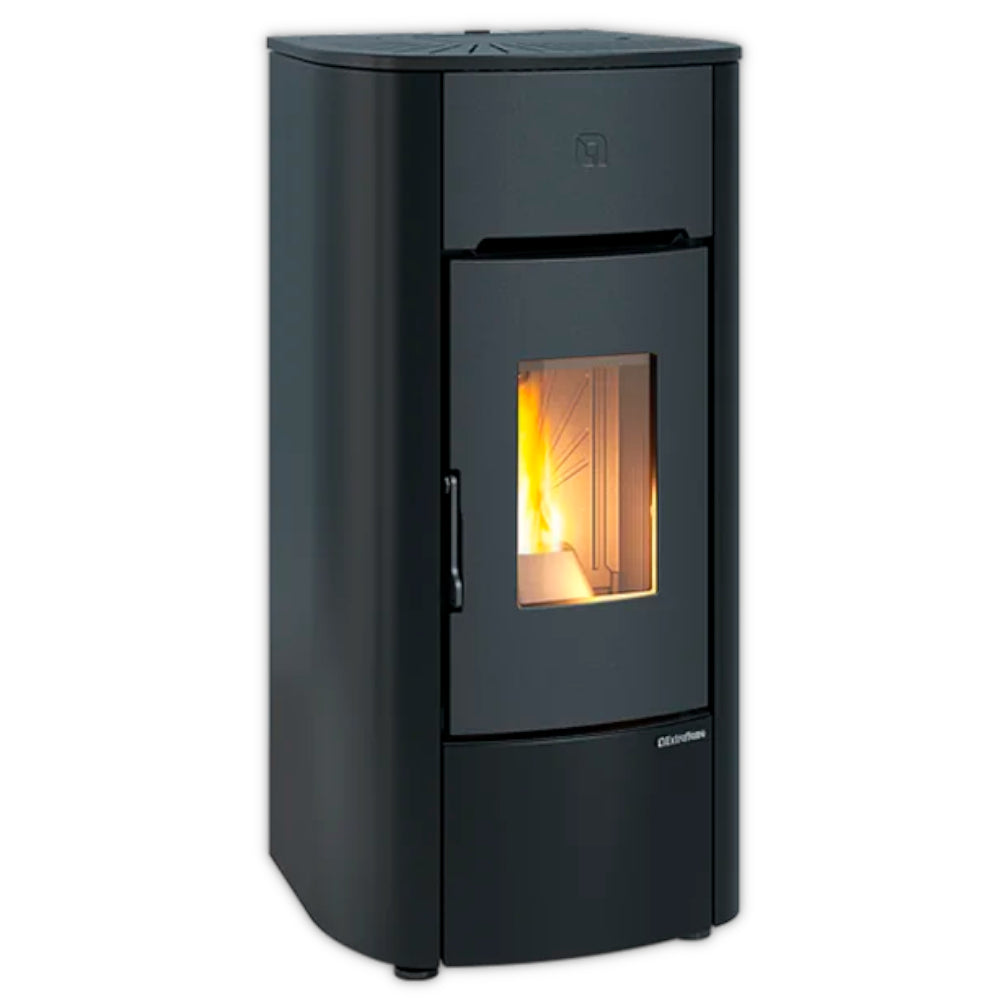 Extraflame beluefteter Pelletofen ANGELICA Schwarz | Klimaworld.com