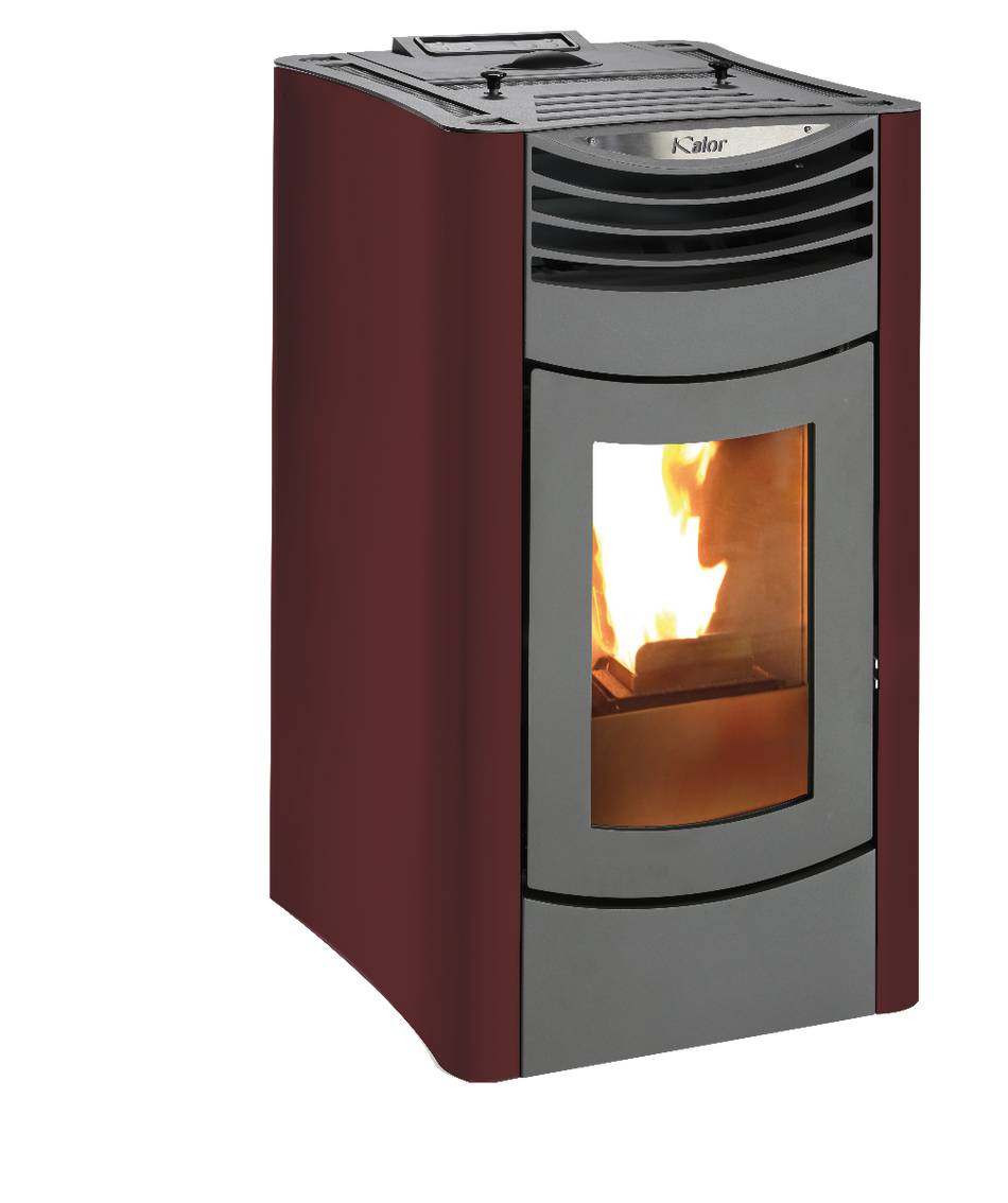 KALOR Pelletofen Ermetica 98 Nux Mod 8 bordeaux | klimaworld.com