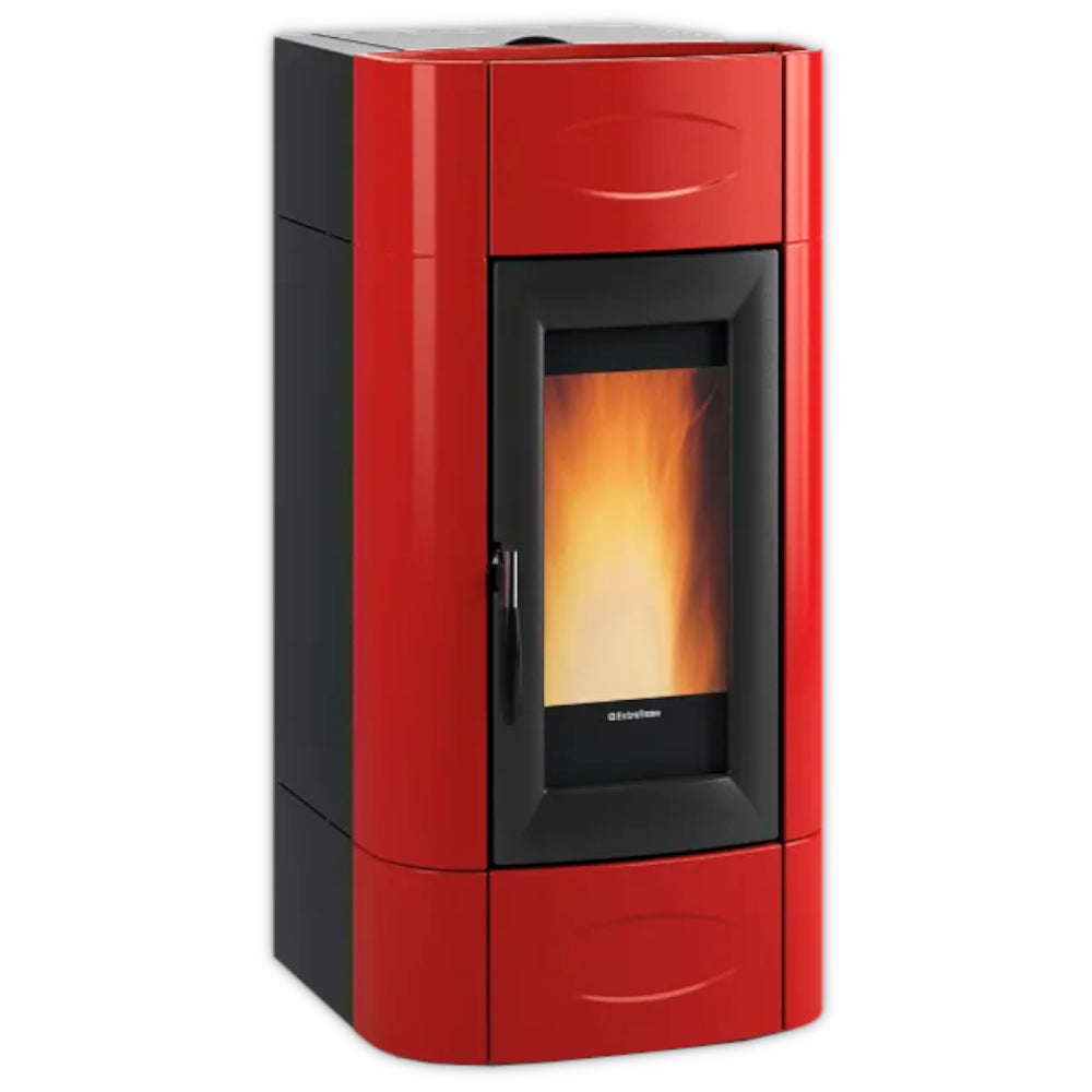 Extraflame belüfteter Pelletofen ISIDORA IDRO H20 5.0 Bordeaux | Klimaworld.com