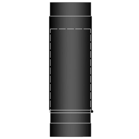 TermaTech | Rauchrohr | Ø 150 | 590-910 mm | Schwarz emailliert