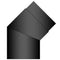 TermaTech | Bogen 45° | Ø 150 | 132×132 mm | Schwarz emailliert
