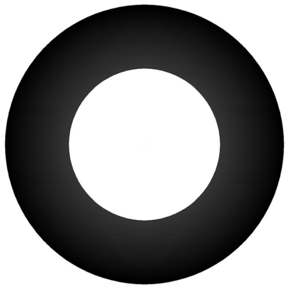 TermaTech | Wandrosette | Ø 150 | 50 mm Rand | Schwarz emailliert