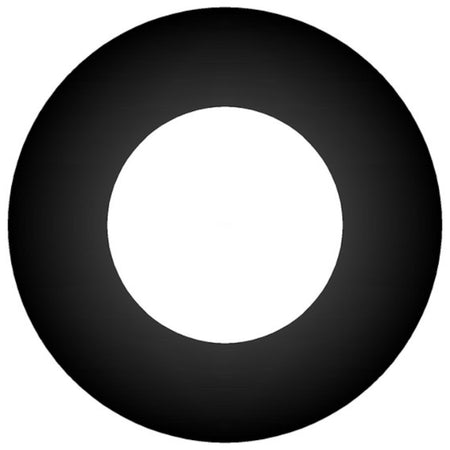 TermaTech | Wandrosette | Ø 150 | 50 mm Rand | Schwarz emailliert