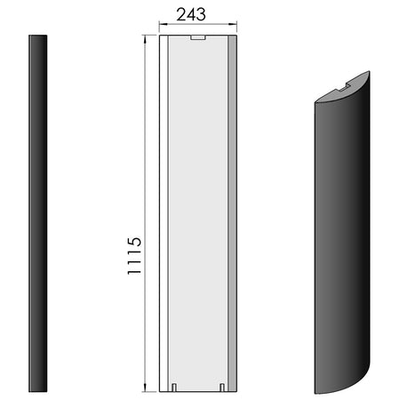 TermaTech | Specksteinseite rechts/links für Kaminofen TT21RHS