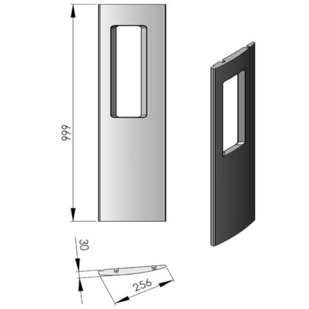 TermaTech | Specksteinseite rechts für Kaminofen TT30GS
