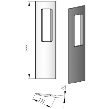 TermaTech | Specksteinseite links für Kaminofen TT30GS