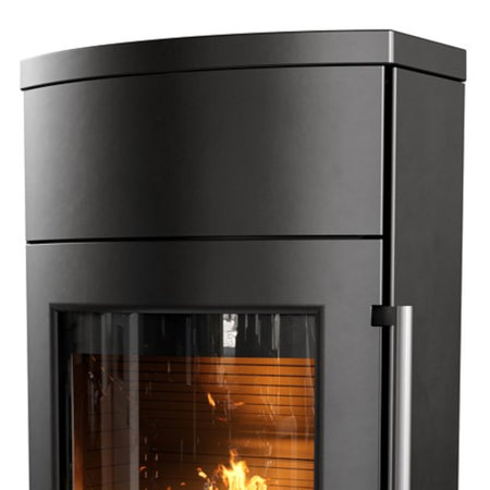 TermaTech | Stahl-Frontblende für Kaminöfen TT80/TT80S | Schwarz