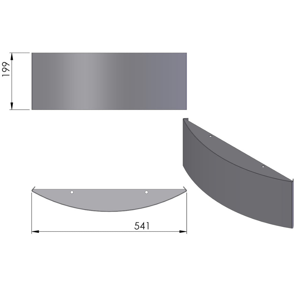 TermaTech | Stahl-Frontblende für Kaminöfen TT80/TT80S | Schwarz