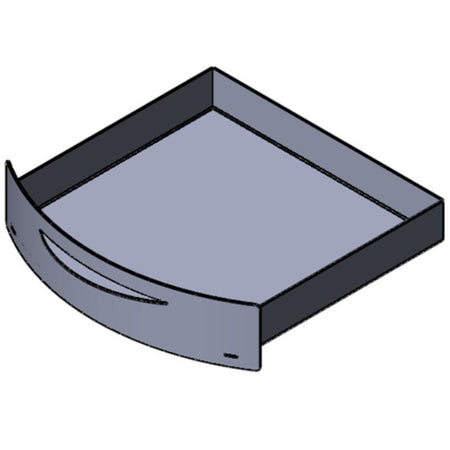 TermaTech | Ascheschublade für Kaminofen TT10 | hellgrau