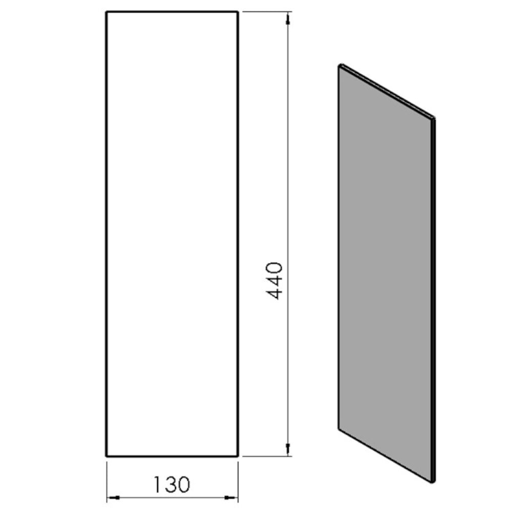 TermaTech | Seitenglas für Kaminofen TT10G | gerade