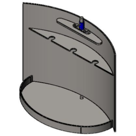 TermaTech | Holzfachtür für Kaminöfen TT20/TT20R | Dunkelgrau
