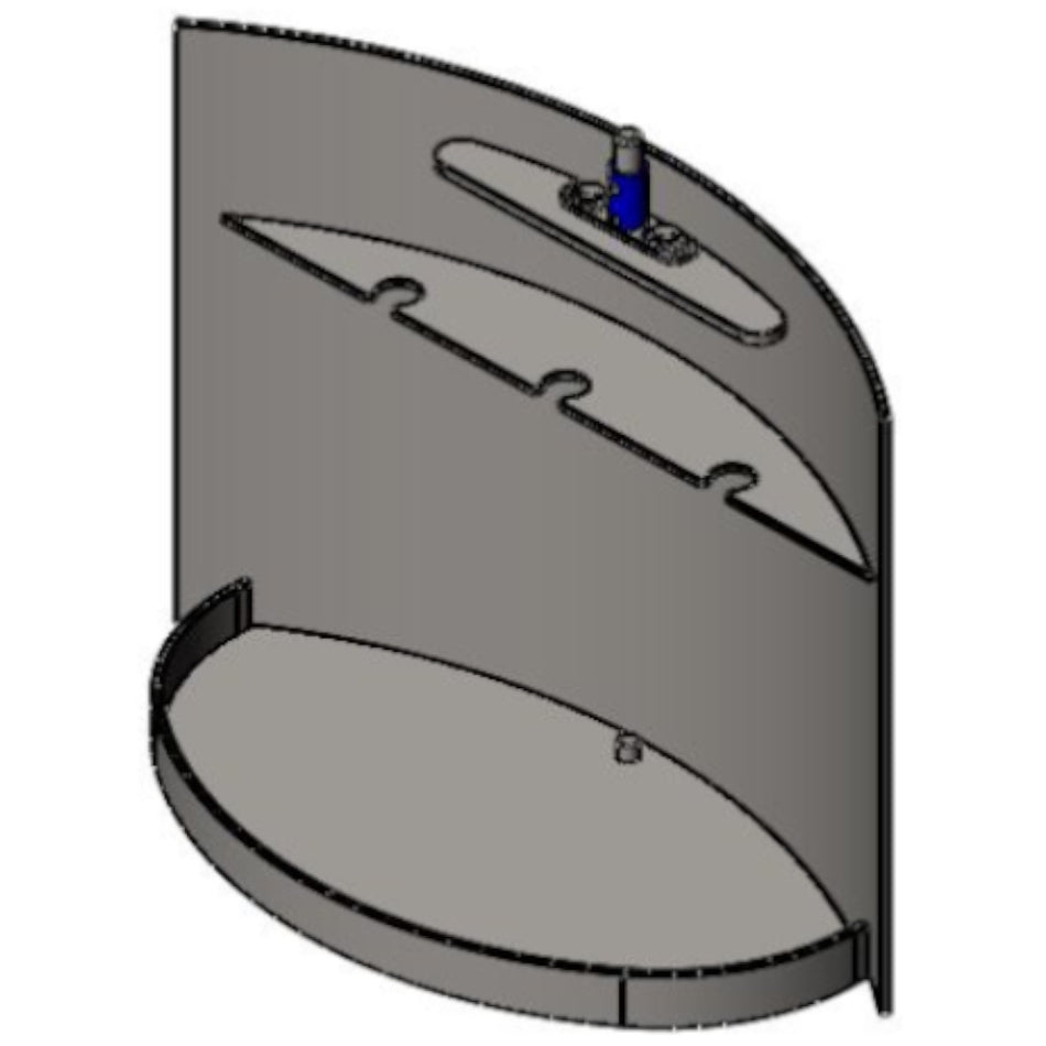 TermaTech | Holzfachtür für Kaminöfen TT20/TT20R | Dunkelgrau