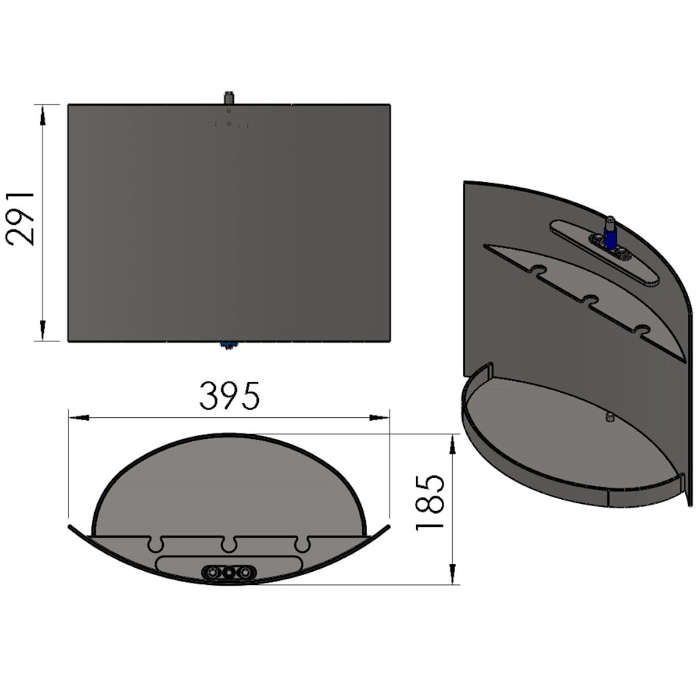 TermaTech | Holzfachtür für Kaminofen TT20RS | Schwarz