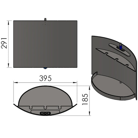 TermaTech | Holzfachtür für Kaminofen TT20RS | Schwarz