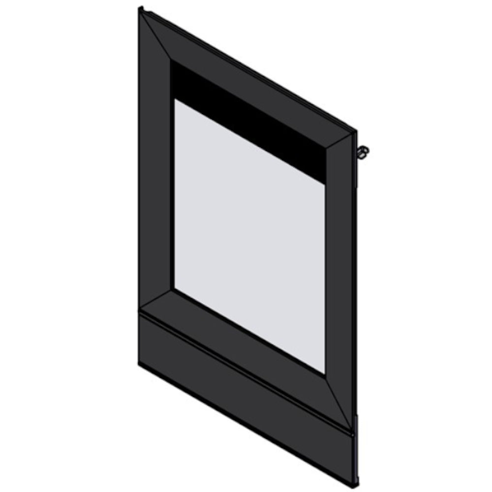 TermaTech | Tür komplett für Kaminofen TT60 | Schwarz