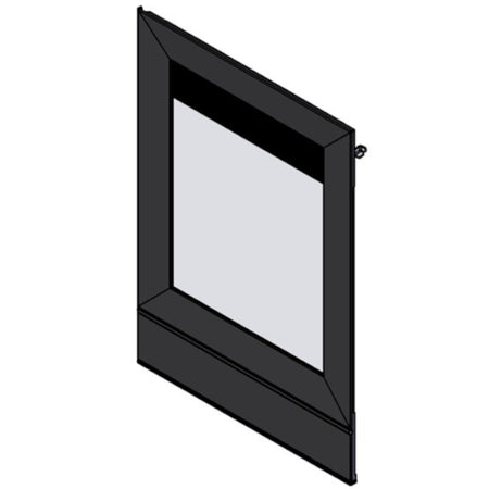 TermaTech | Tür komplett für Kaminofen TT60 | Schwarz