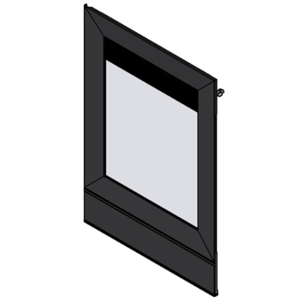 TermaTech | Tür komplett für Kaminofen TT60 | Schwarz