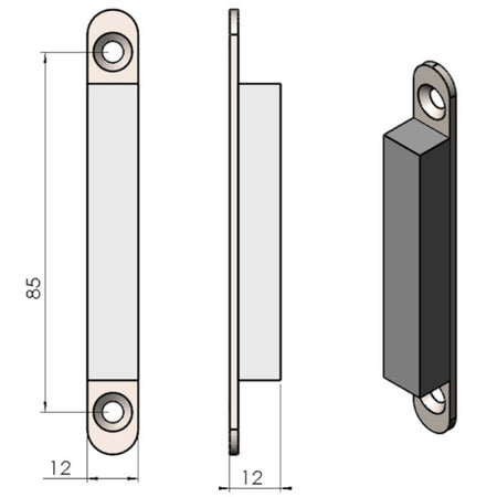 TermaTech | Tür-Magnet für Kaminöfen TT21/TT30/TT80 | 2 Stück