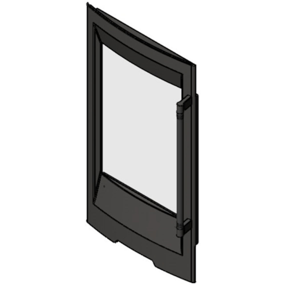 TermaTech | Tür komplett für Kaminofen TT30 | Schwarz
