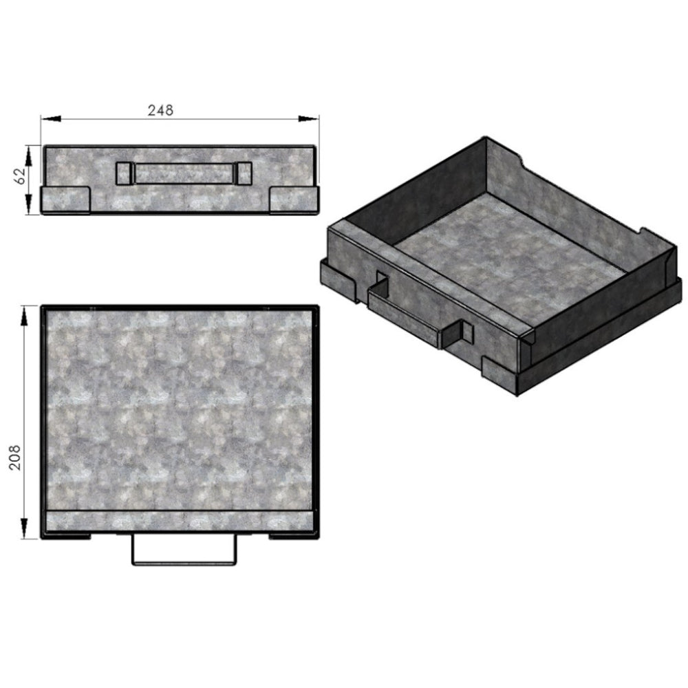 TermaTech | Ascheschublade für Kaminofen TT30