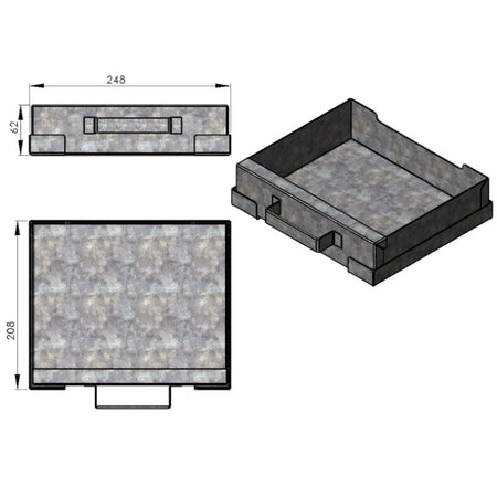 TermaTech | Ascheschublade für Kaminofen TT30