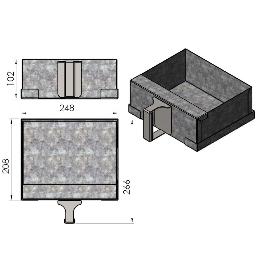 TermaTech | Ascheschublade für Kaminöfen TT20/TT21/TT23
