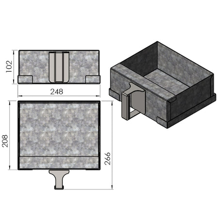 TermaTech | Ascheschublade für Kaminöfen TT20/TT21/TT23