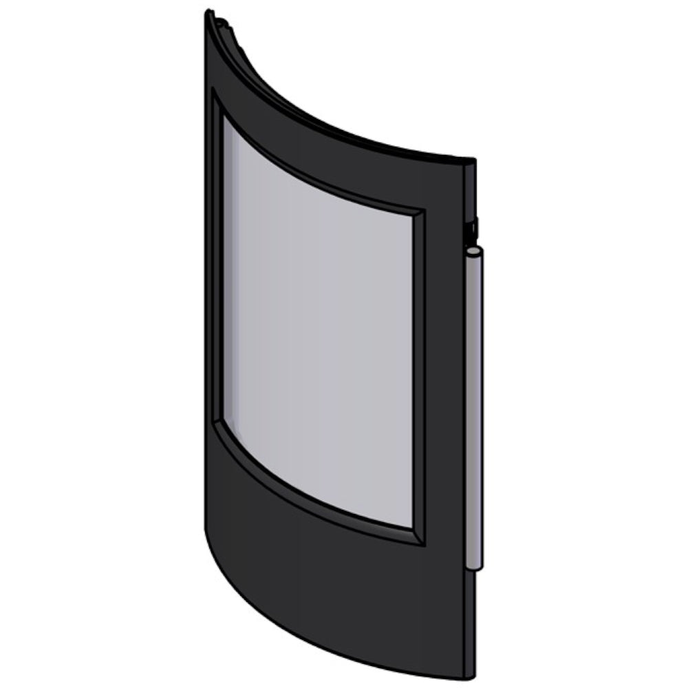 TermaTech | Tür komplett für Kaminöfen TT21/TT23 | Schwarz