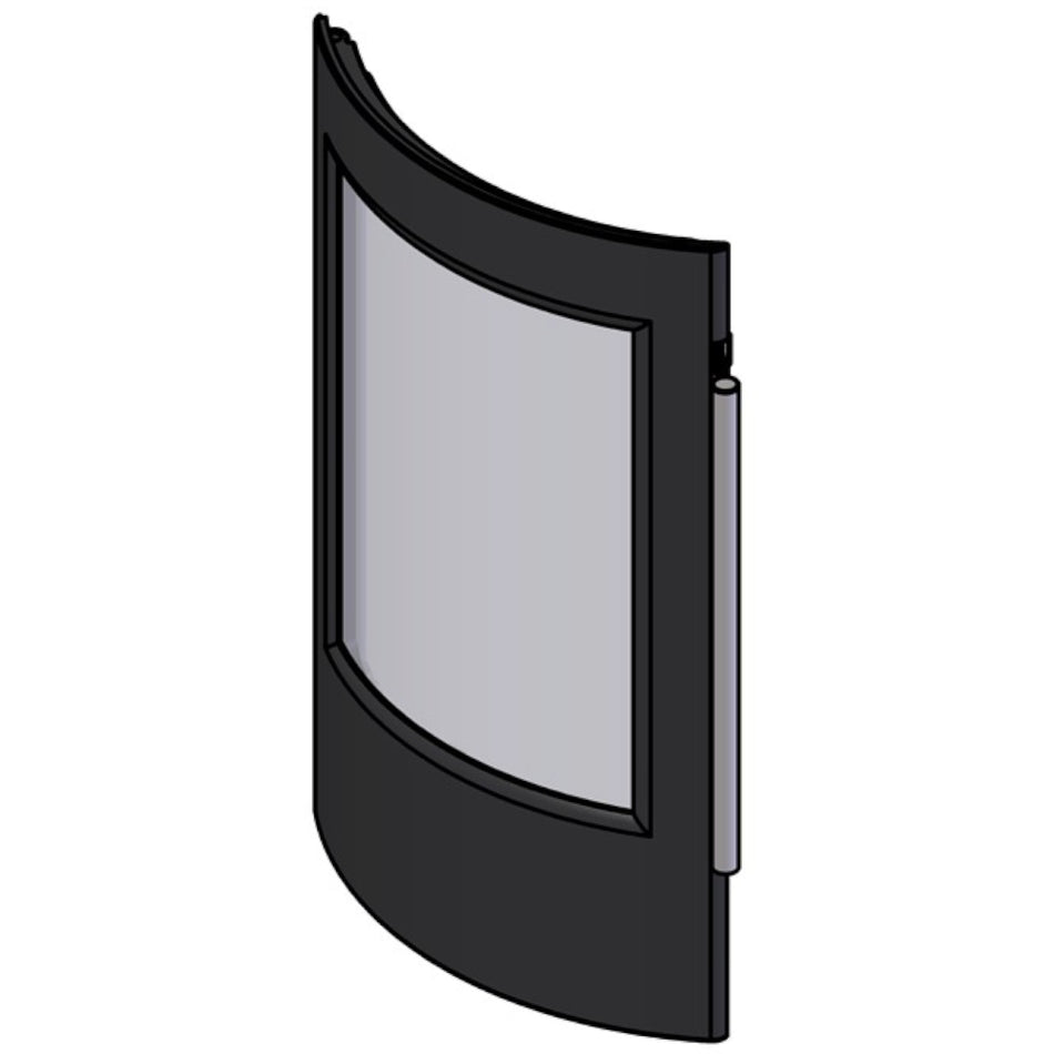 TermaTech | Tür komplett für Kaminöfen TT21/TT23 | Schwarz