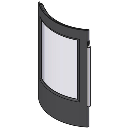 TermaTech | Tür komplett für Kaminofen TT21 | Grau