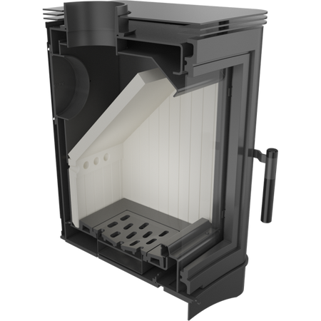 Kratki Kaminöfen Koza K5 S | gerade Scheibe | 7 kW | KOZA/K5/S - Ansicht Querschnitt