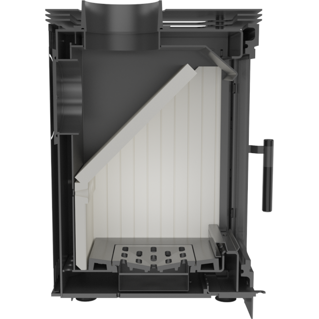 Kratki Kaminöfen Koza K5 S | gerade Scheibe | 7 kW | KOZA/K5/S - Ansicht Querschnitt