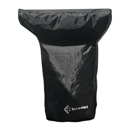 Kratki Schutzhülle Feuerschale Quadrum V | schwarz mit Kratki Logo weiß ➔ www.klimaworld.com