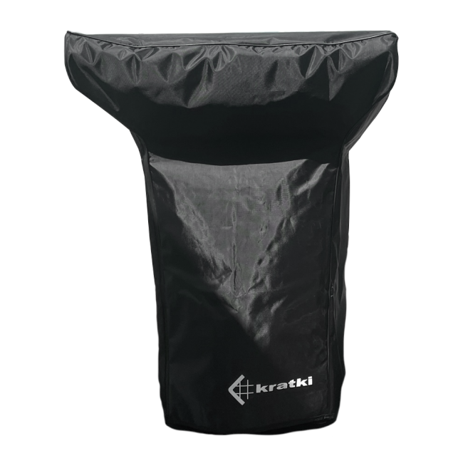 Kratki Schutzhülle Feuerschale Quadrum V | schwarz mit Kratki Logo weiß ➔ www.klimaworld.com
