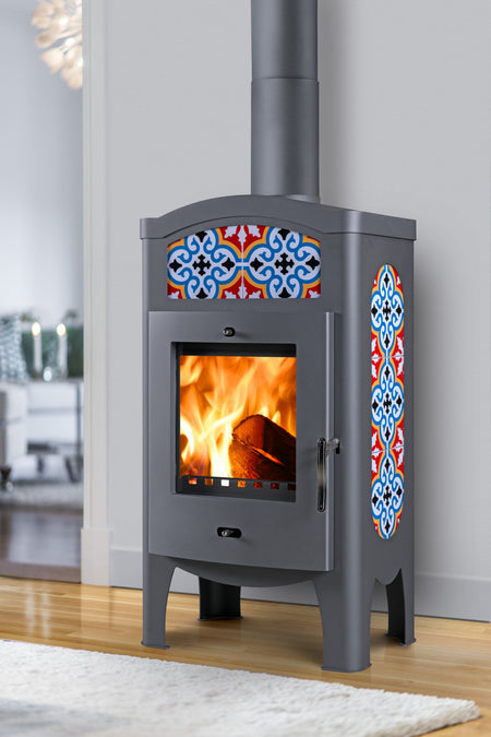 Thorma Kachelofen | Torino | Grau Oriental | 7 kW