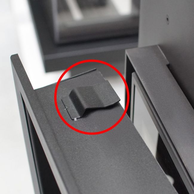 Ansicht Montage - Kratki Stahlrahmen für Lucy 16 Kamineinsatz | BLENDA70/LUCY/16