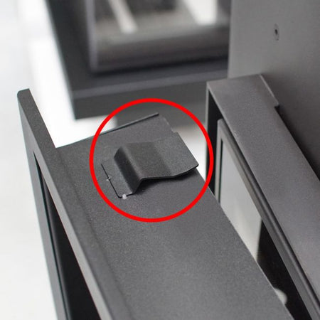 Ansicht Montage - Kratki Stahlrahmen für Lucy 16 Kamineinsatz | BLENDA70/LUCY/16