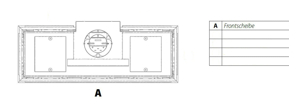 Gaskamin Wanders DANTA 1400 Scheibe