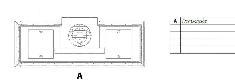Gaskamin Wanders DANTA 1400 Scheibe