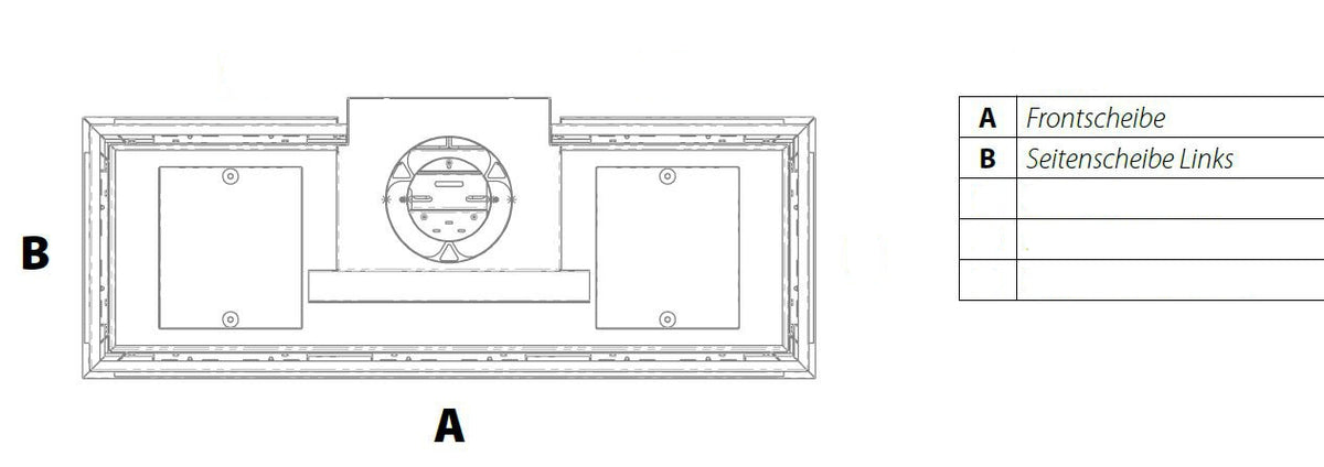 Gaskamin Wanders DANTA 1400 Scheibe