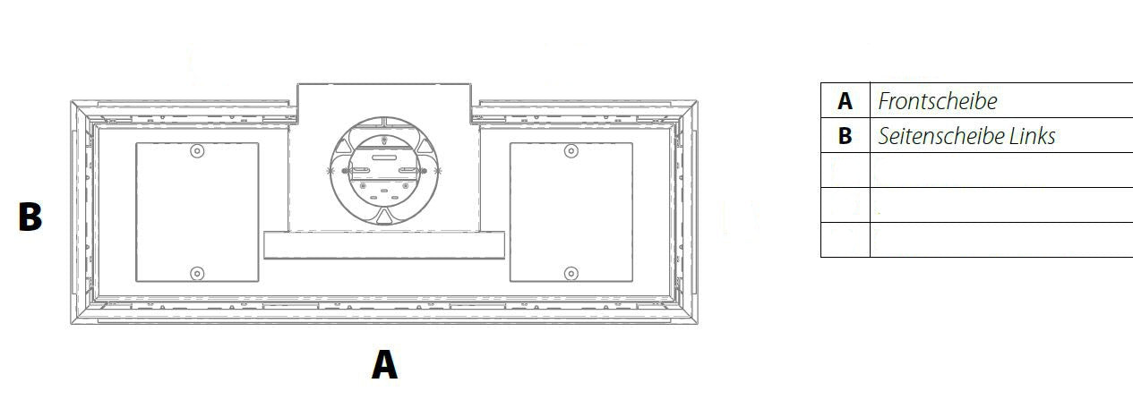 Gaskamin Wanders DANTA 1400 Scheibe