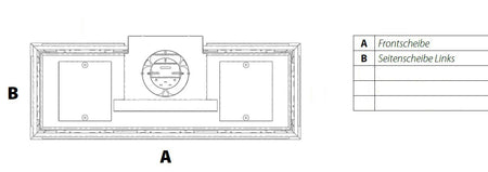Gaskamin Wanders DANTA 1400 Scheibe