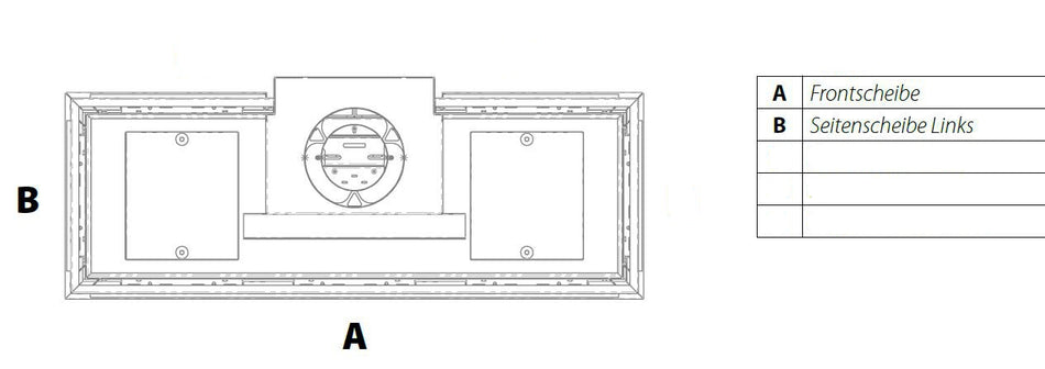 Gaskamin Wanders DANTA 1400 Scheibe