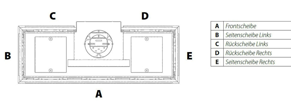 Gaskamin Wanders DANTA 1400 Scheibe