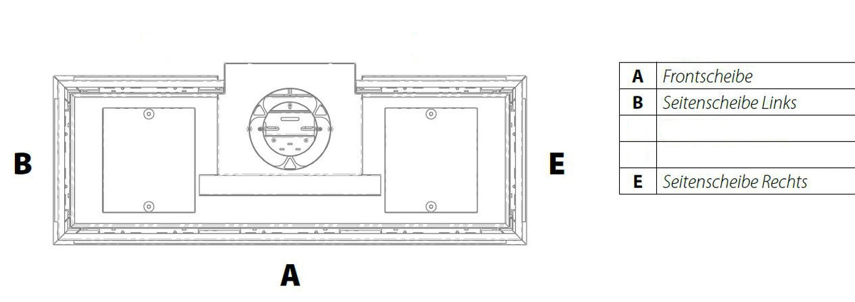 Gaskamin Wanders DANTA 1400 Scheibe