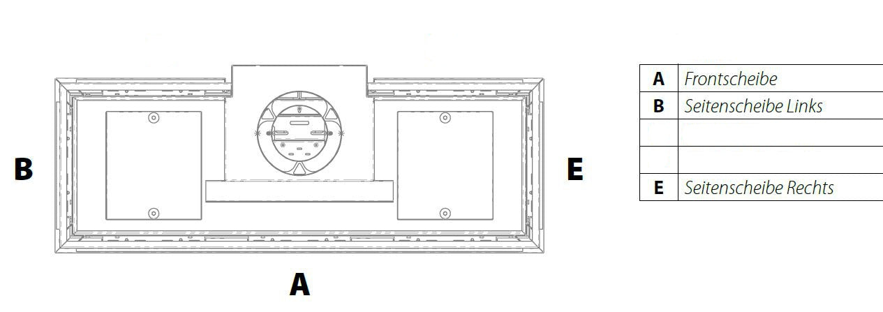 Gaskamin Wanders DANTA 1400 Scheibe