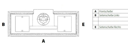 Gaskamin Wanders DANTA 1400 Scheibe