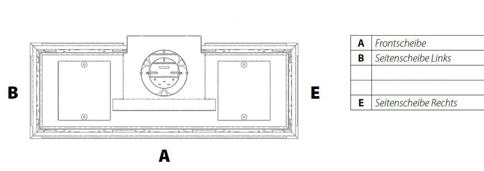 Gaskamin Wanders DANTA 1400 Scheibe