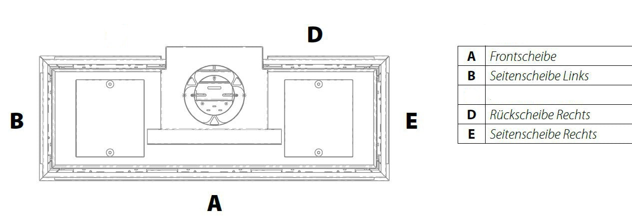 Gaskamin Wanders DANTA 1400 Scheibe