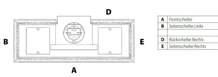 Gaskamin Wanders DANTA 1400 Scheibe